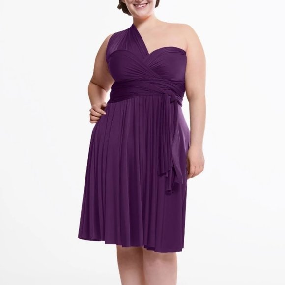 Henkaa Sakura Midi Infinity Dress - Plum Purple - Multiway Wear - Picture 2 of 4